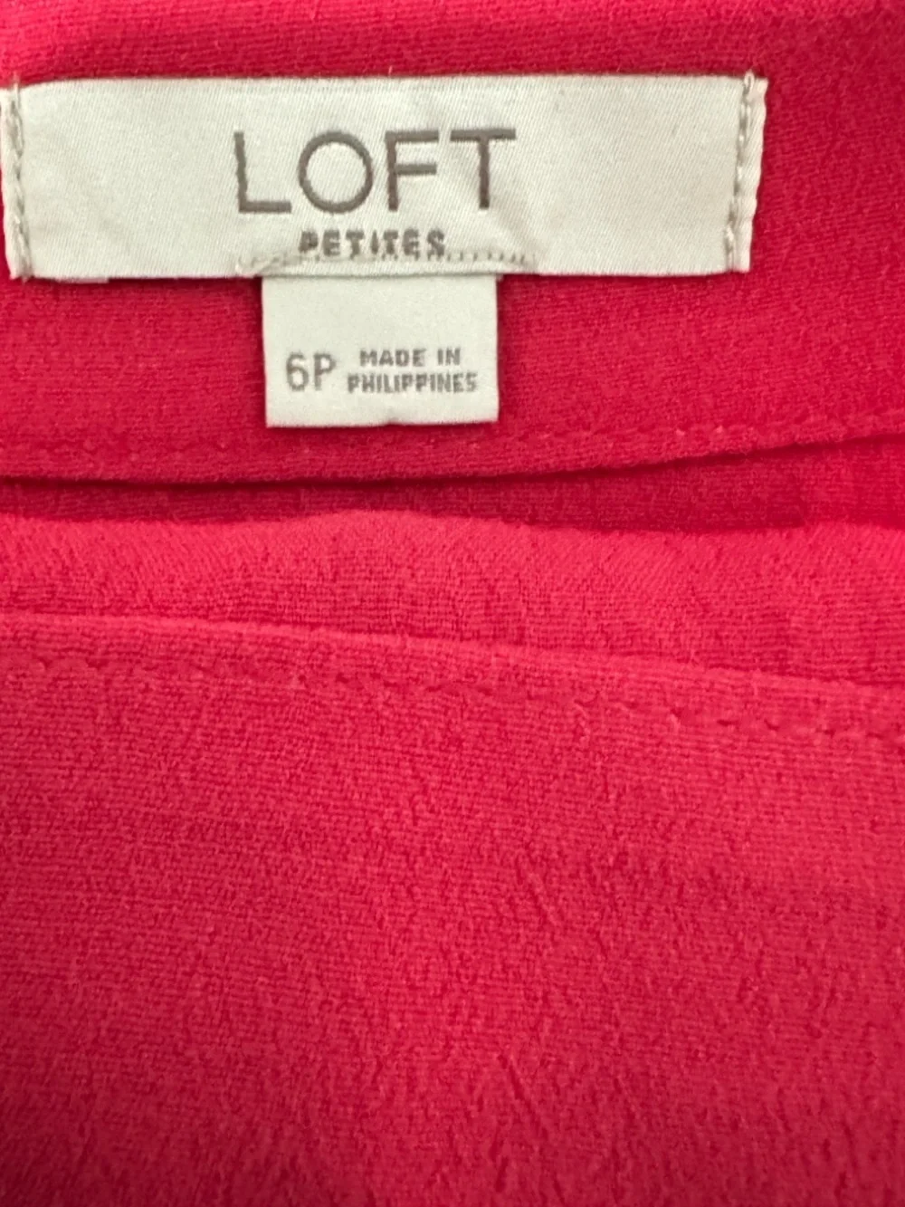 LOFT Red Polka Dot Wrap Skirt Size 6P Petite Tie Waist Midi Flowy
